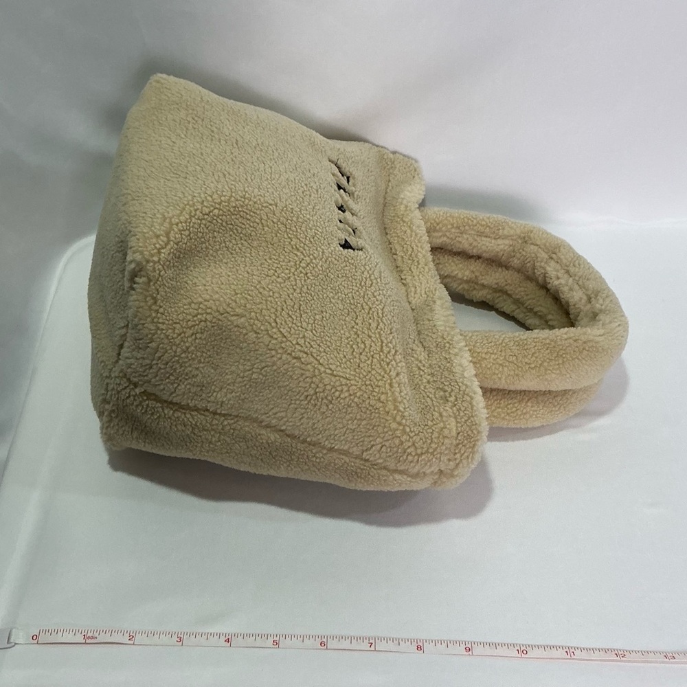 Prada Tan Teddy Bear Shearling Tote Bag - Picture 8 of 10